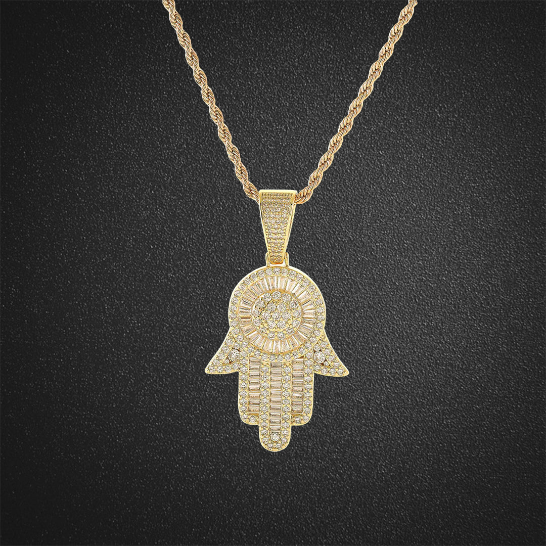 Retro Tima Hand Pendant Necklace