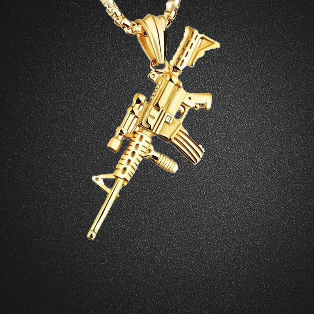 Rifle Mechanical Mold Pendant Necklace