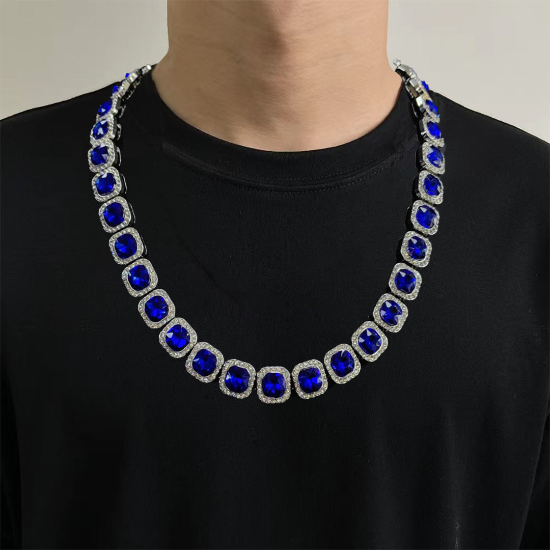 Sapphire Square Sugar Diamond Chain