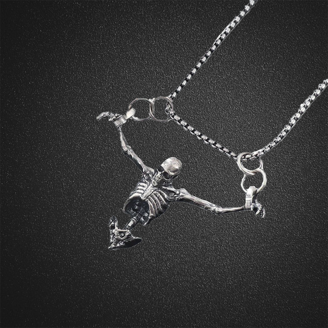 Turtured Skull Pendant Necklace