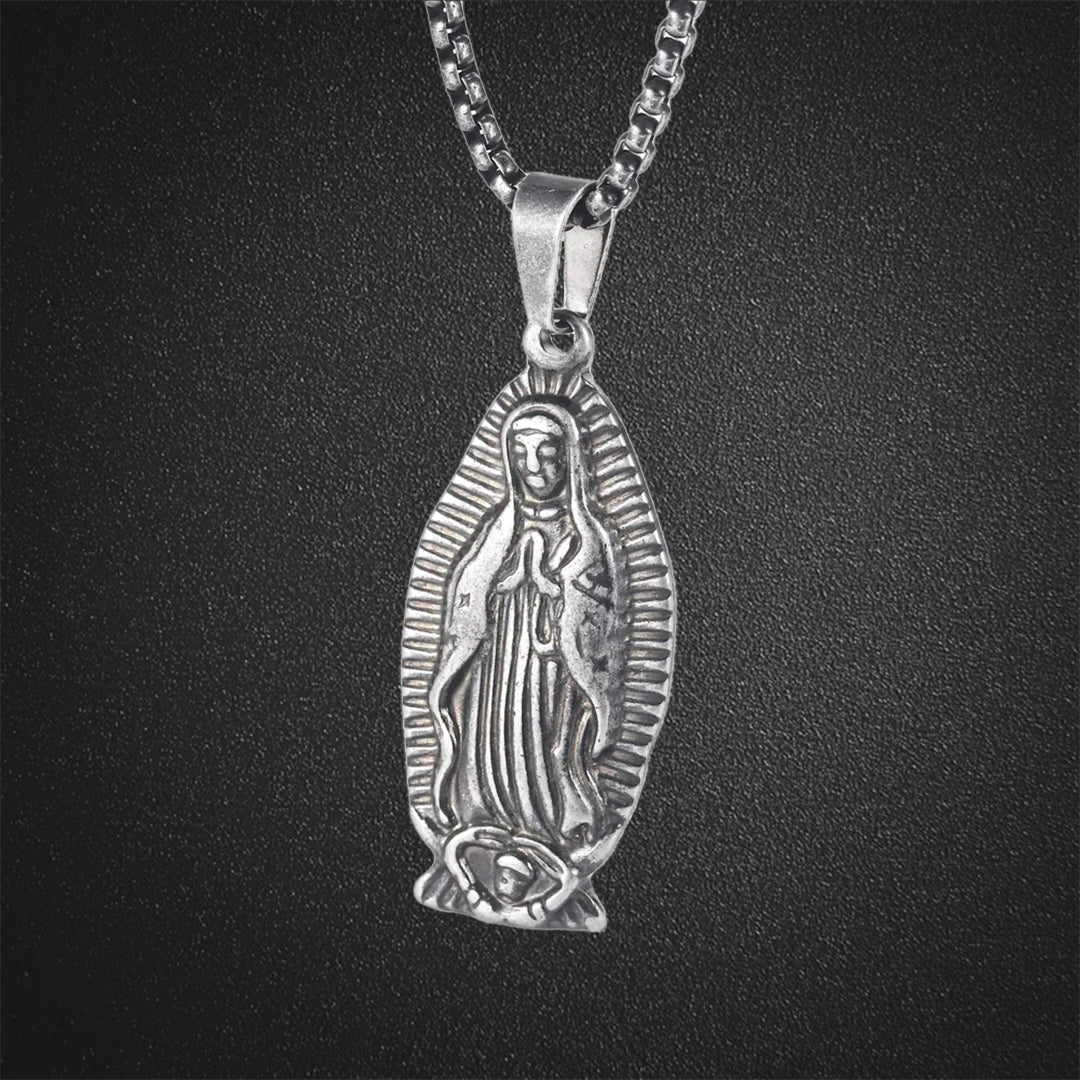 Virgin Maria Oval Portrait Necklace