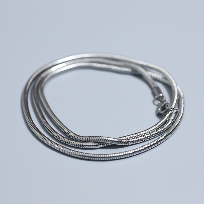 Classic Titanium Snake Bone Snake Chain