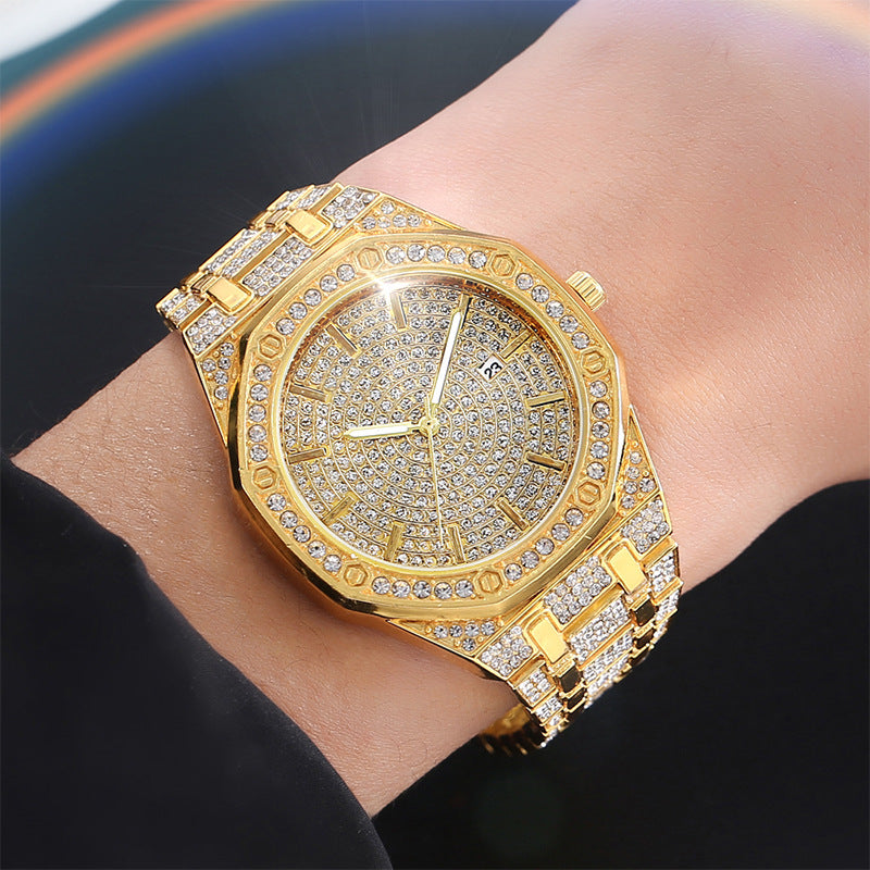 Star Steel Band Full Diamond Watch
