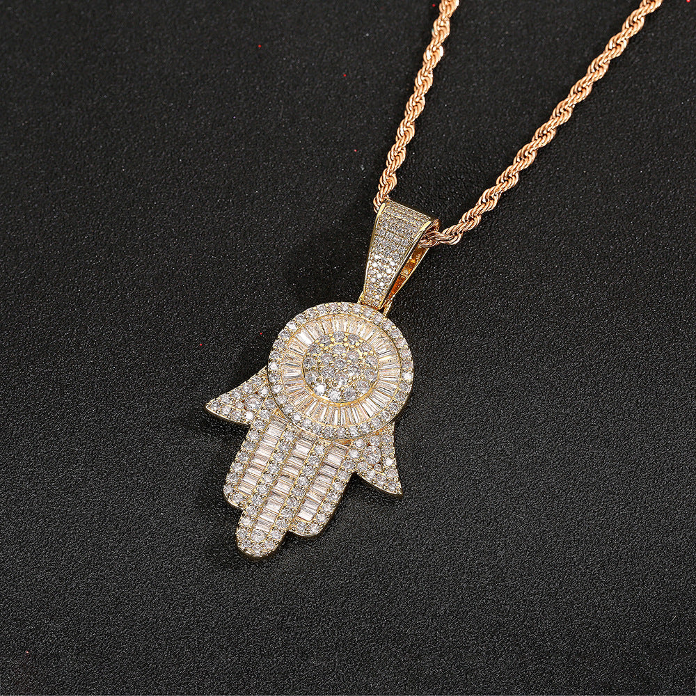 Retro Tima Hand Pendant Necklace