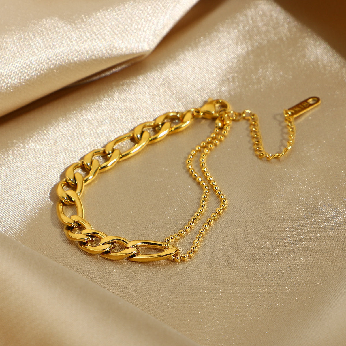 Splicing Gold-plated Plain Bracelet