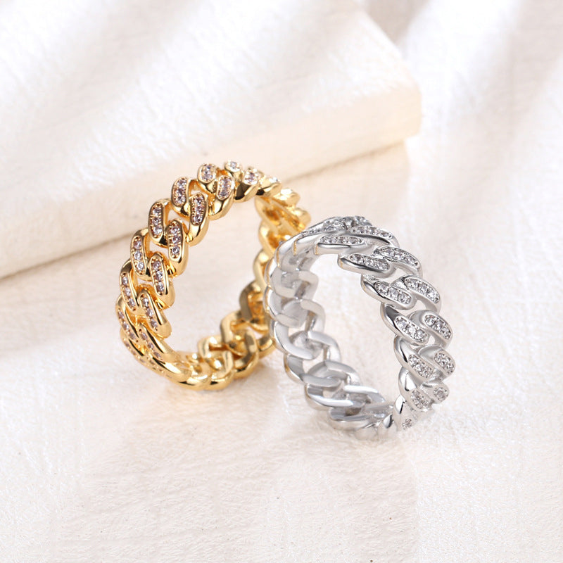Cuban Diamond Chain Ring