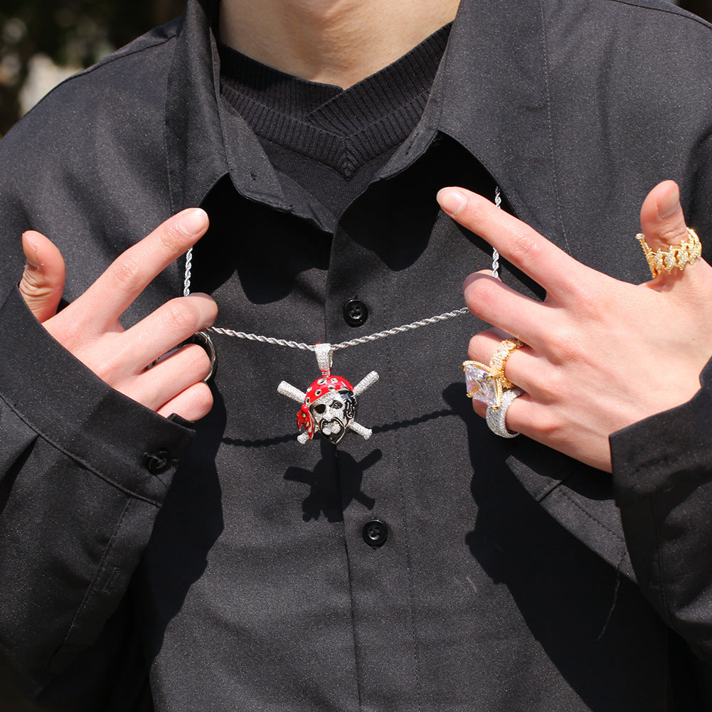 Pirate Skull Pendant Hipster Necklace