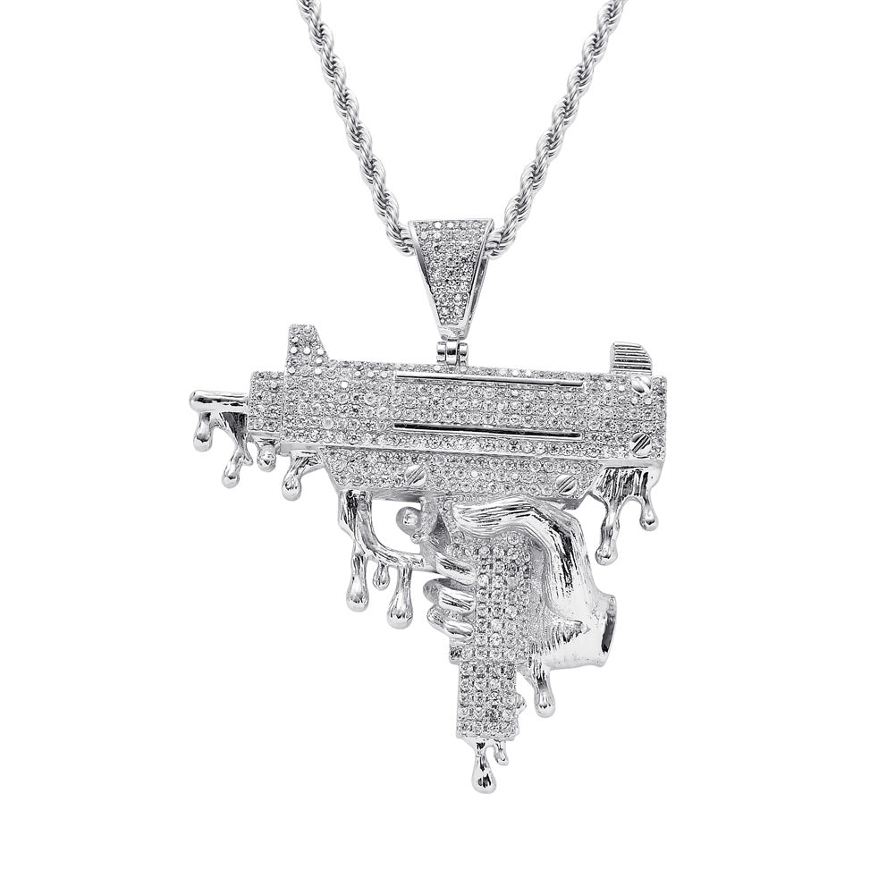 UZI Drilled Mechanical Mold Pendant Necklace