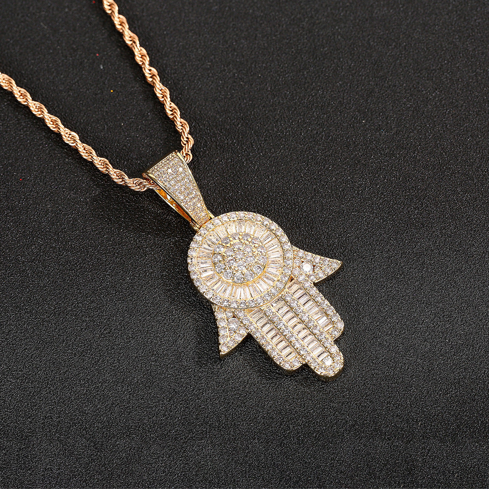 Retro Tima Hand Pendant Necklace