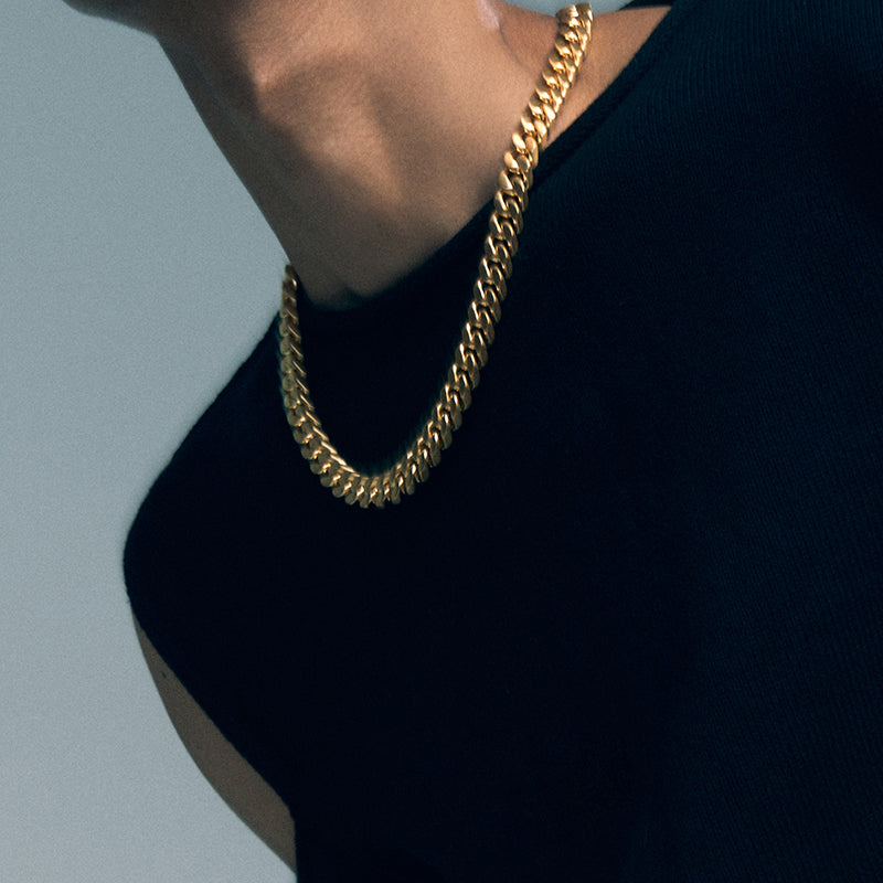 Smooth Round Cuban Chain Necklace