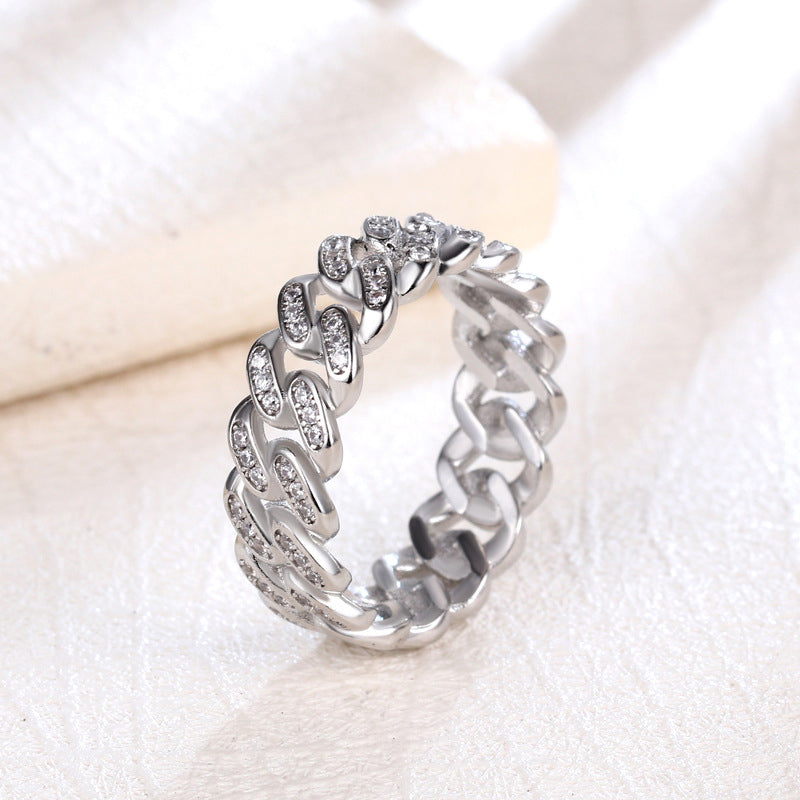 Cuban Diamond Chain Ring