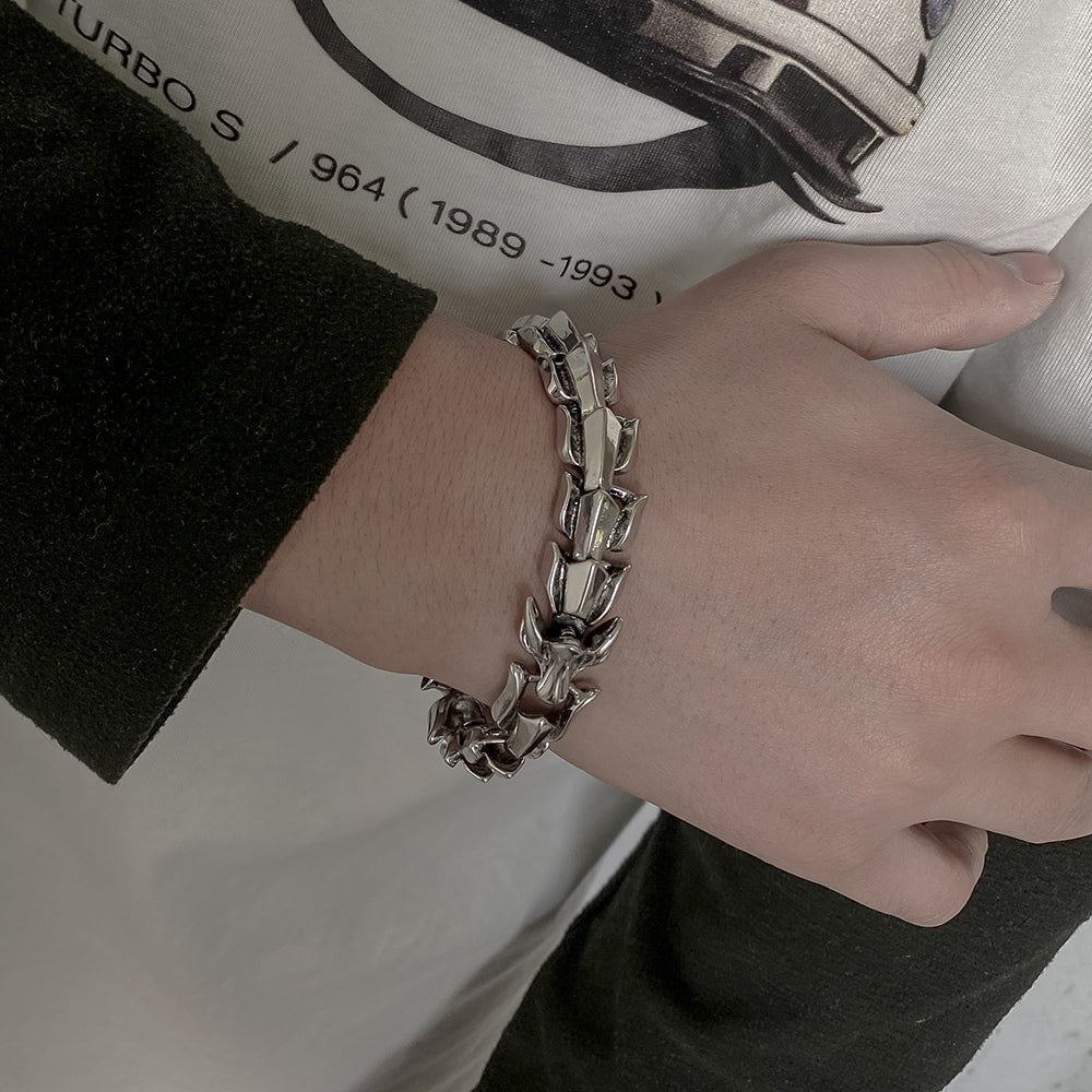 Dragon Keel Stainless Still Plain Bracelet