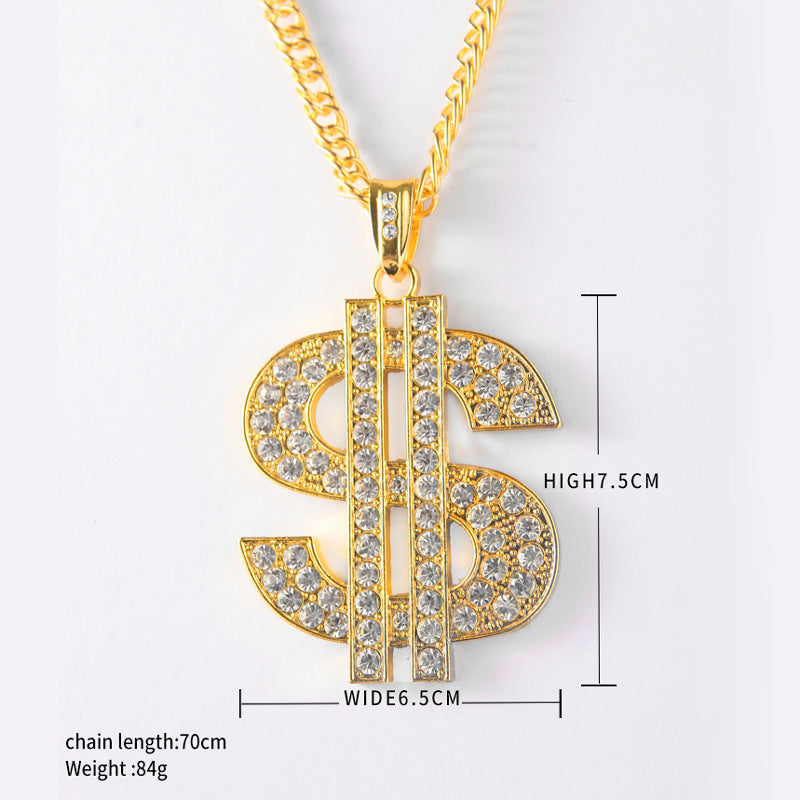 Dollar Symbol Pendant Necklace