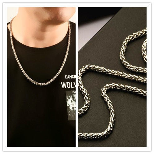 Trendy Titanium Collarbone Keel Snake Chain