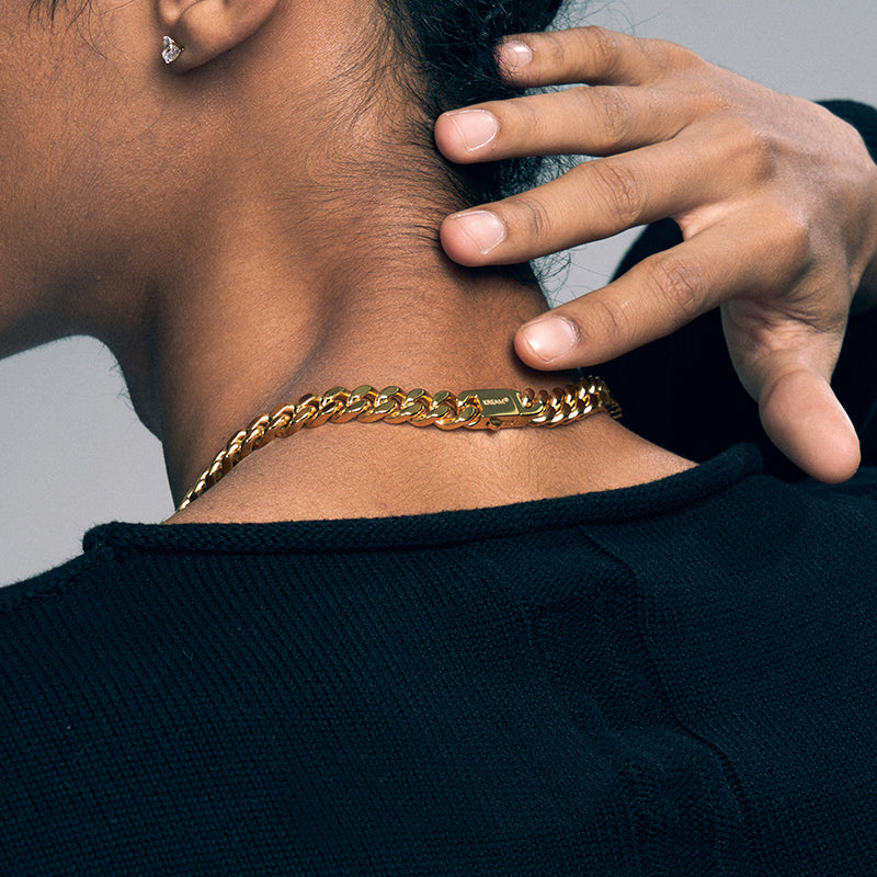 Smooth Round Cuban Chain Necklace