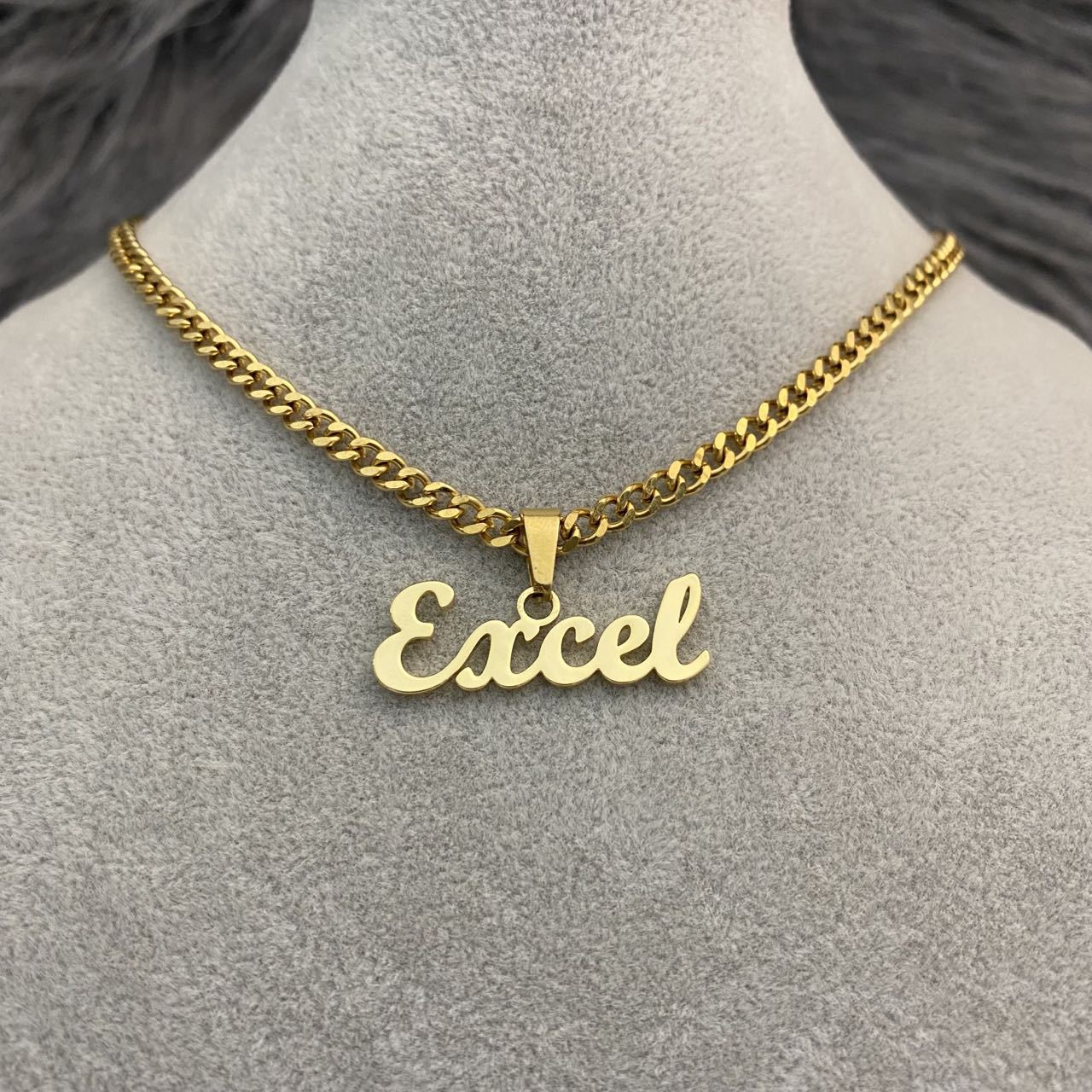 Retro Name Letters Pendant Necklace