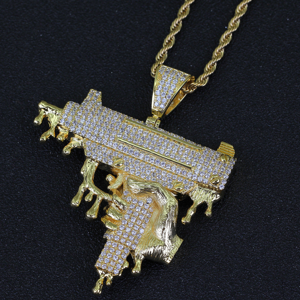 UZI Drilled Mechanical Mold Pendant Necklace