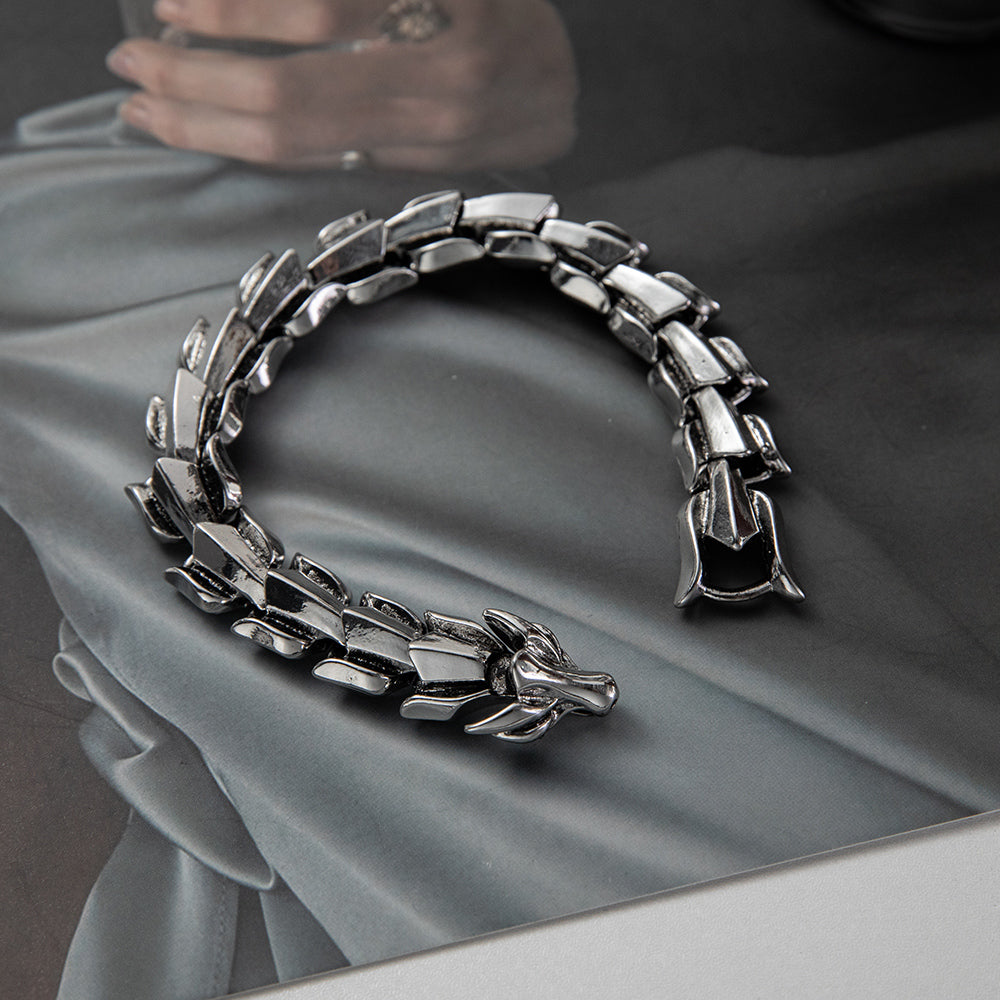 Dragon Keel Stainless Still Plain Bracelet