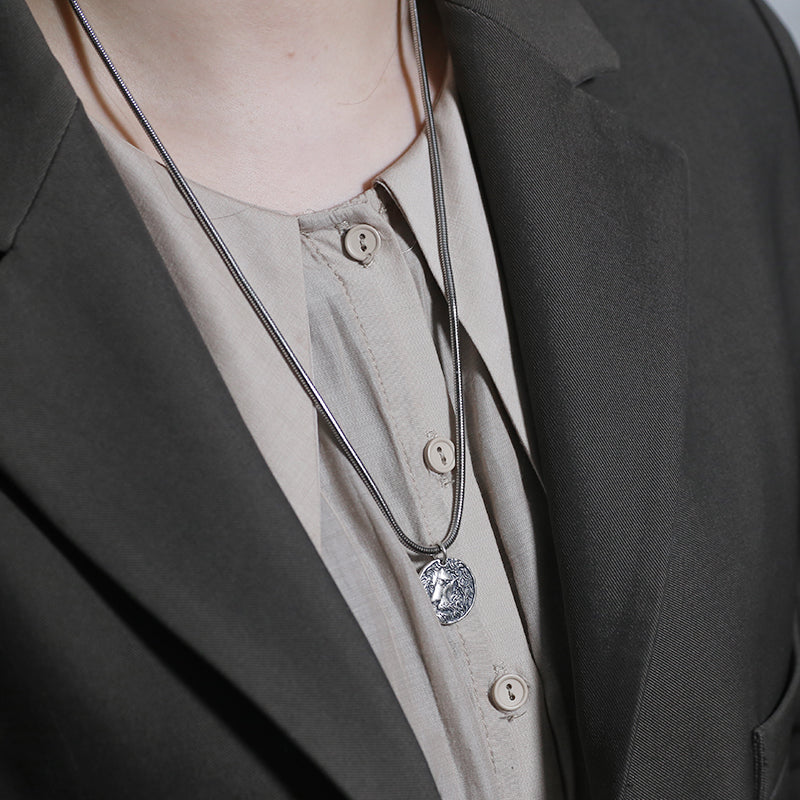 Classic Titanium Snake Bone Snake Chain