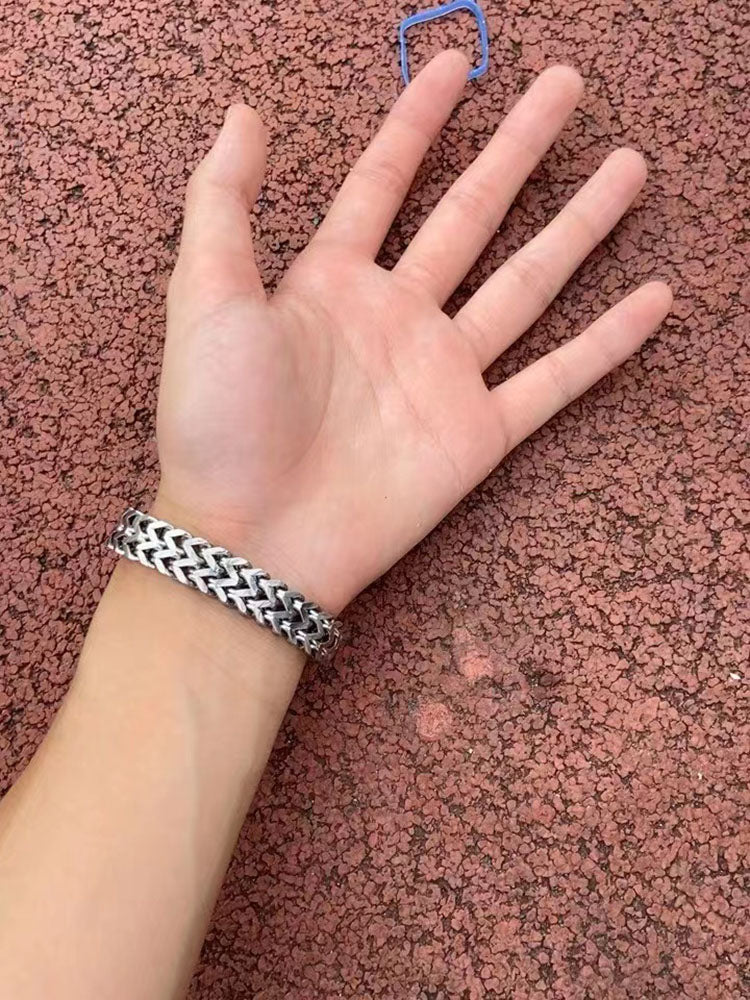 Titanium Steel Braided Plain Bracelet