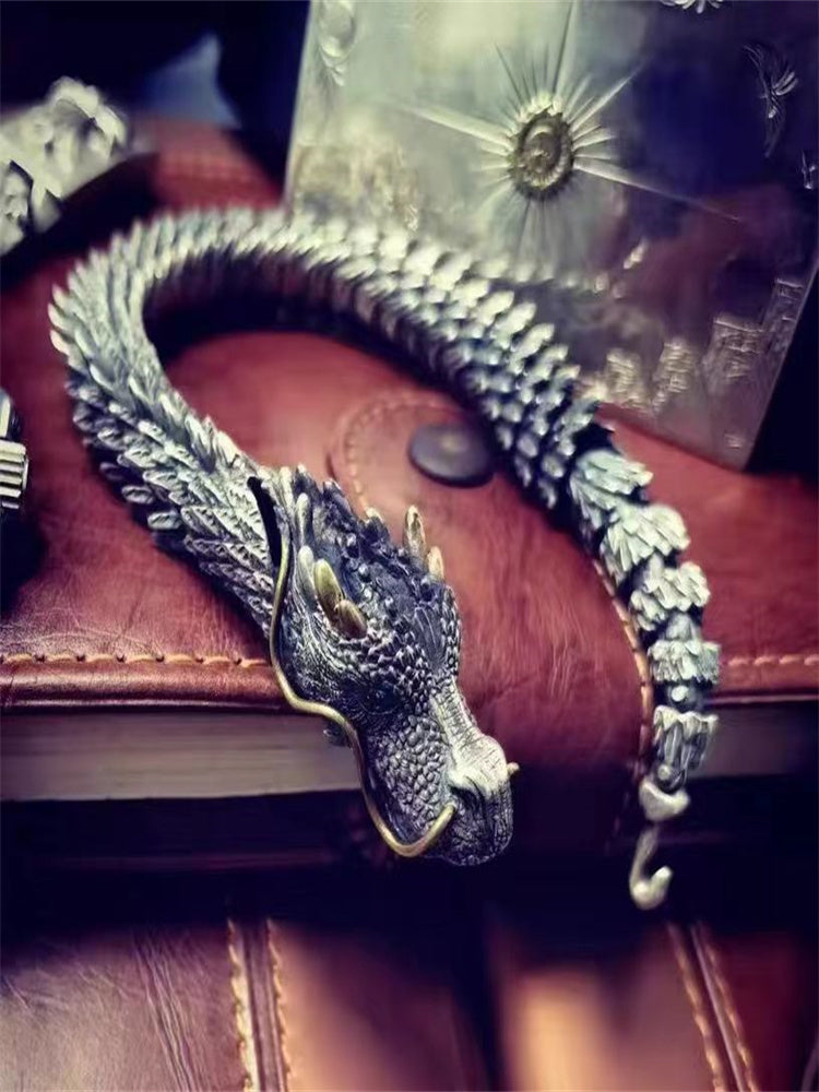 Sterling Silver Dragon Keel Plain Bracelet