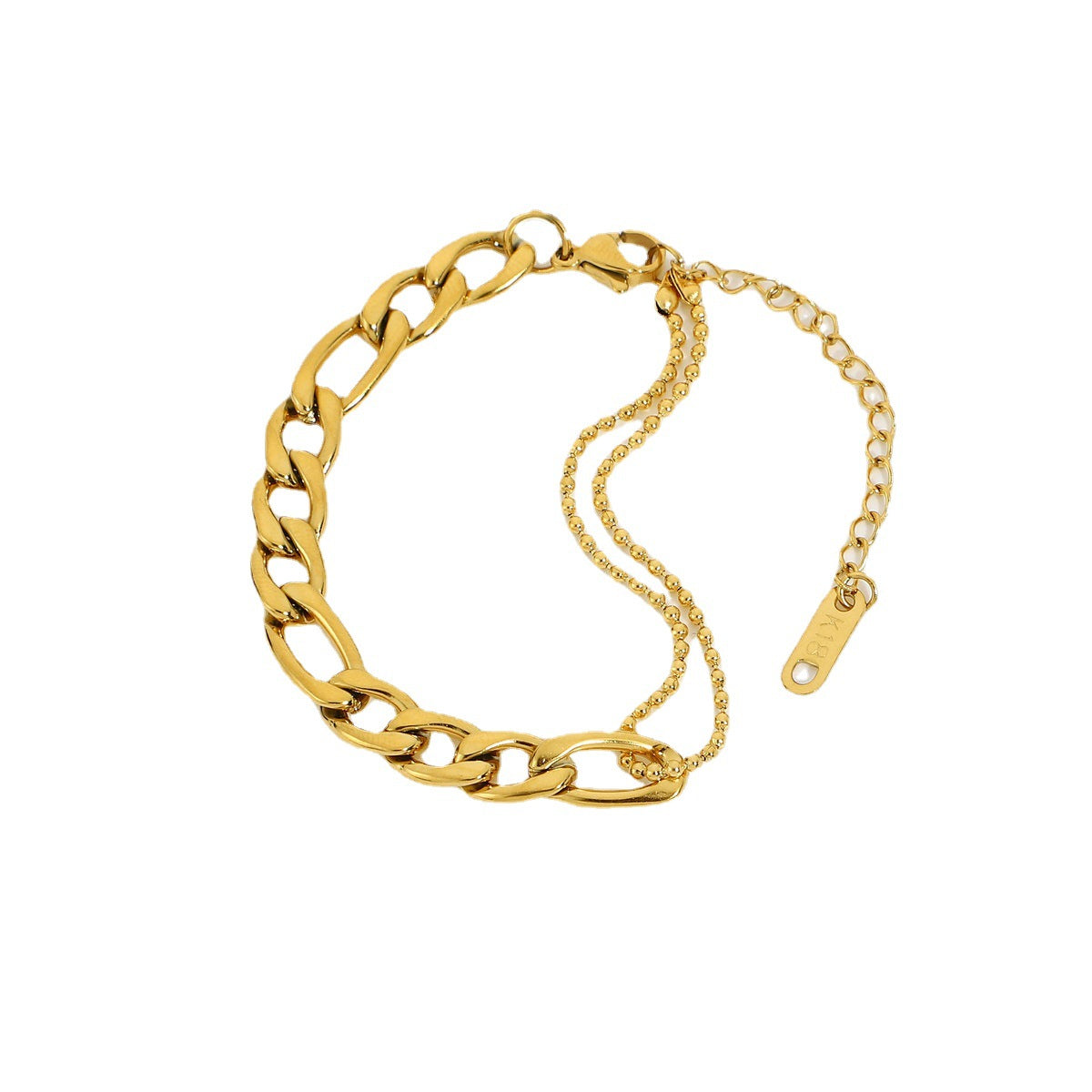 Splicing Gold-plated Plain Bracelet