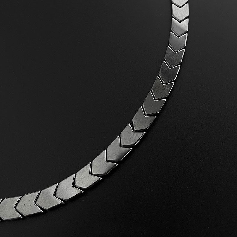 Trendy Black Gallstone Snake Chain for Men