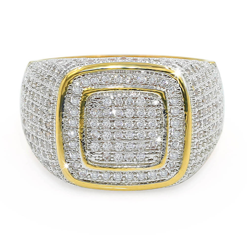Multilayer Zircon Gold-plating Diamond Rings