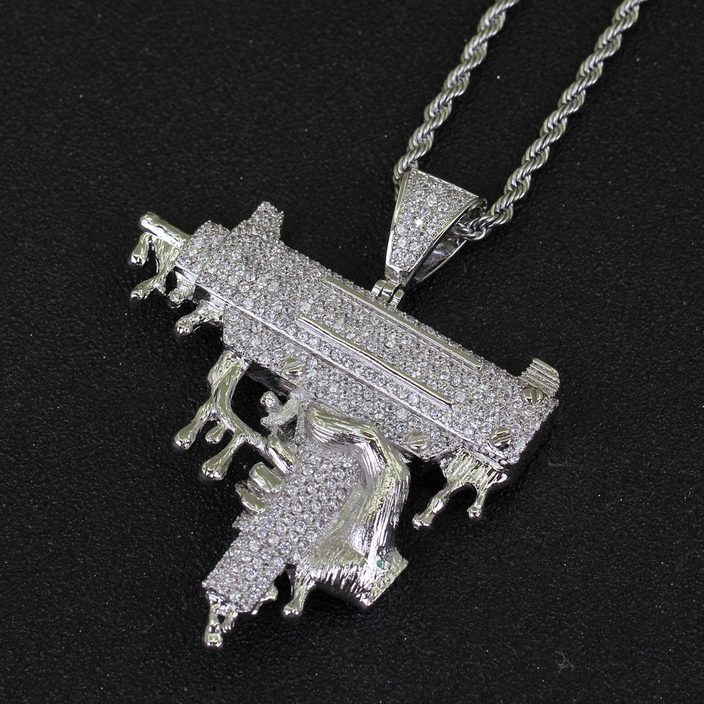 UZI Drilled Mechanical Mold Pendant Necklace