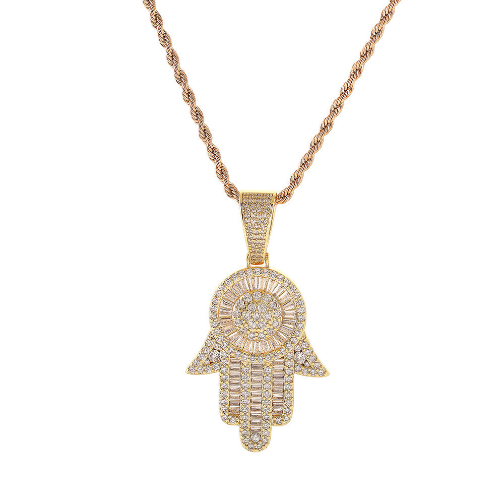 Retro Tima Hand Pendant Necklace