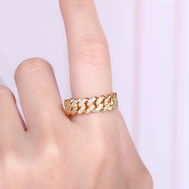 Cuban Diamond Chain Ring