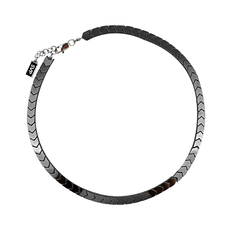 Trendy Black Gallstone Snake Chain for Men