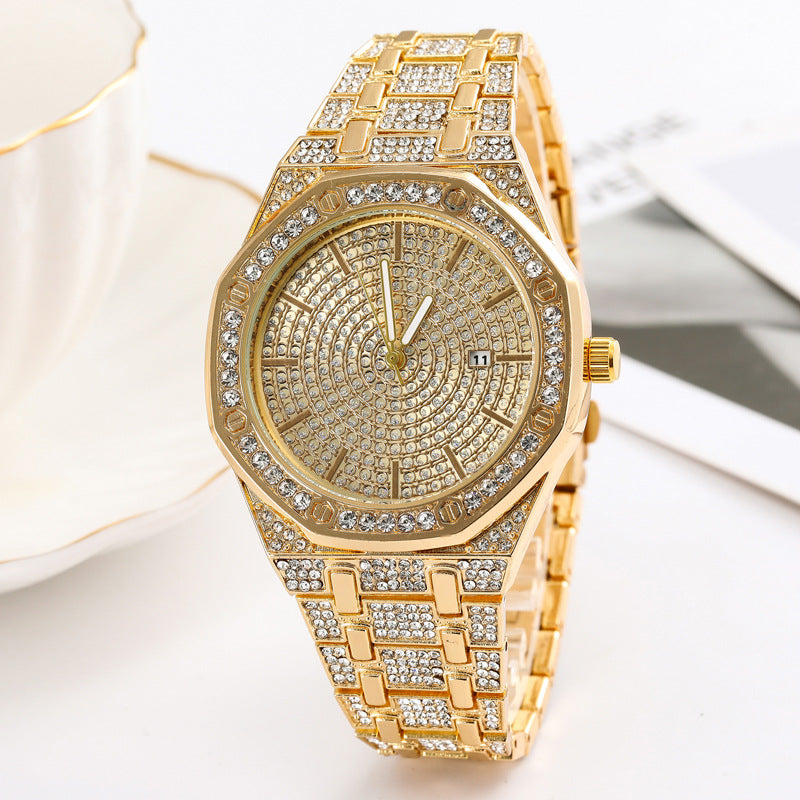 Star Steel Band Full Diamond Watch
