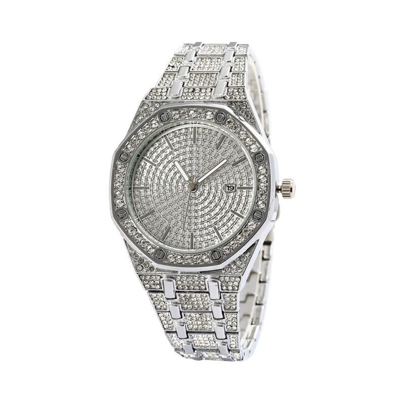 Star Steel Band Full Diamond Watch
