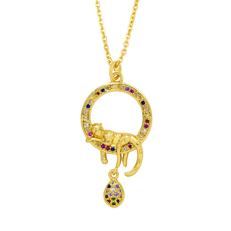 Multicolor Animal Pendant Necklace for Women
