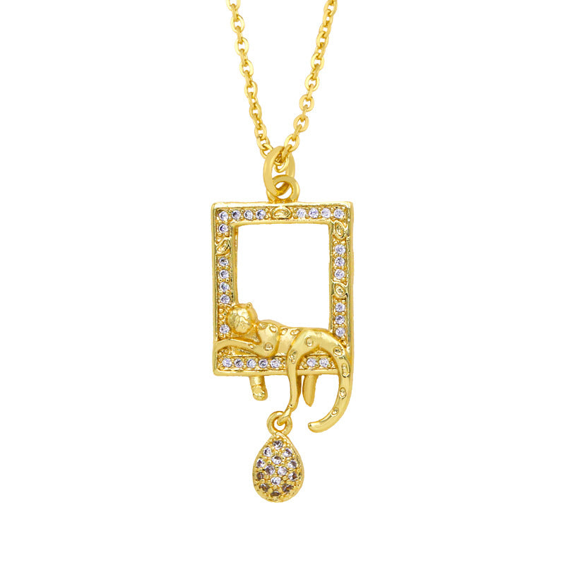 Multicolor Animal Pendant Necklace for Women