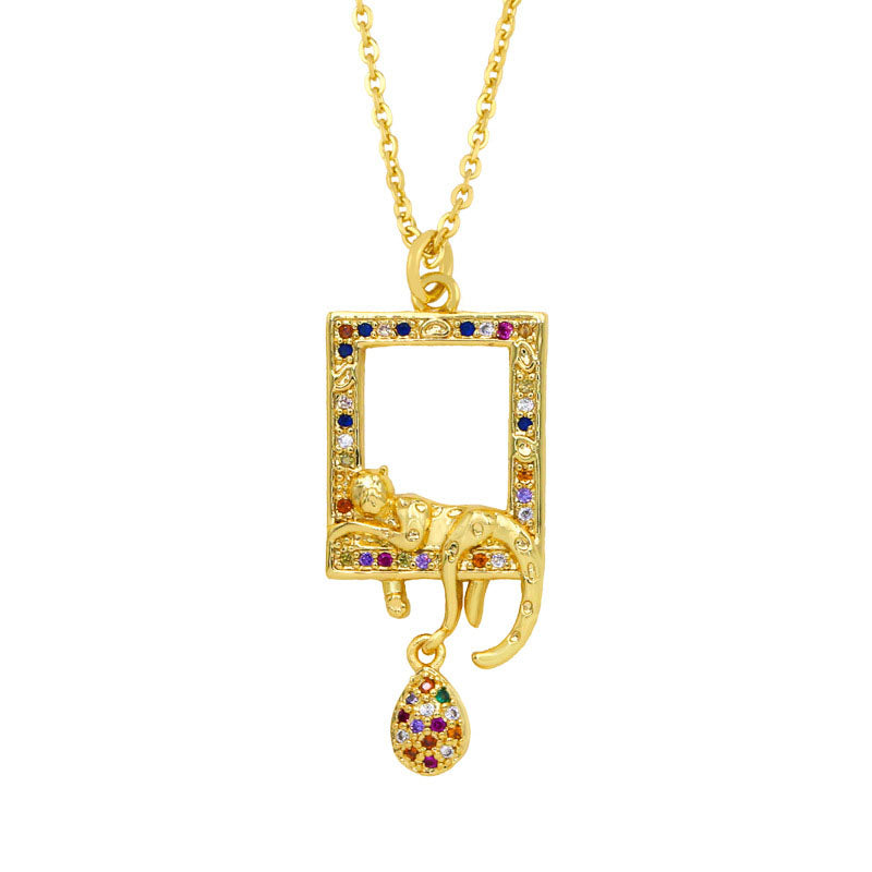 Multicolor Animal Pendant Necklace for Women