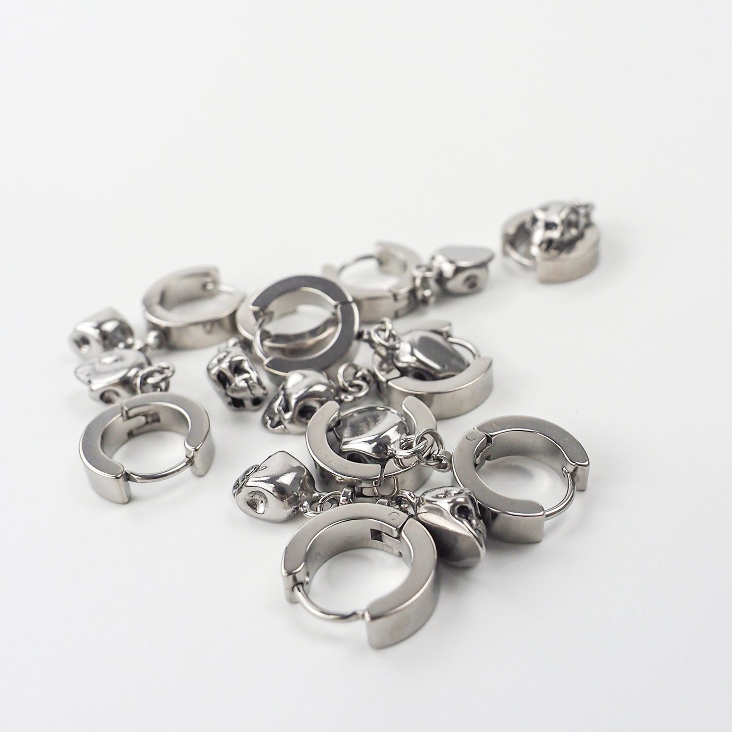 Skeleton Drop Earring Hoop Set - Pack of 10