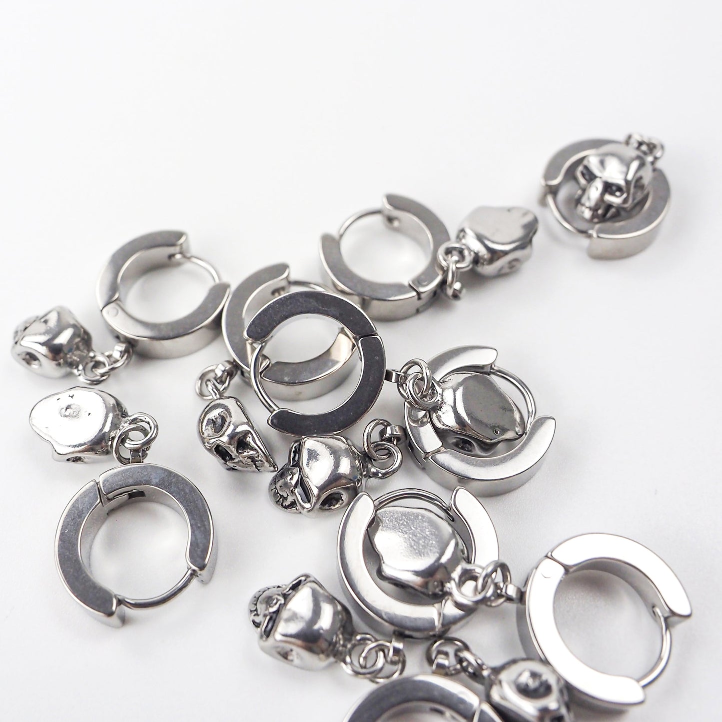 Skeleton Drop Earring Hoop Set - Pack of 10
