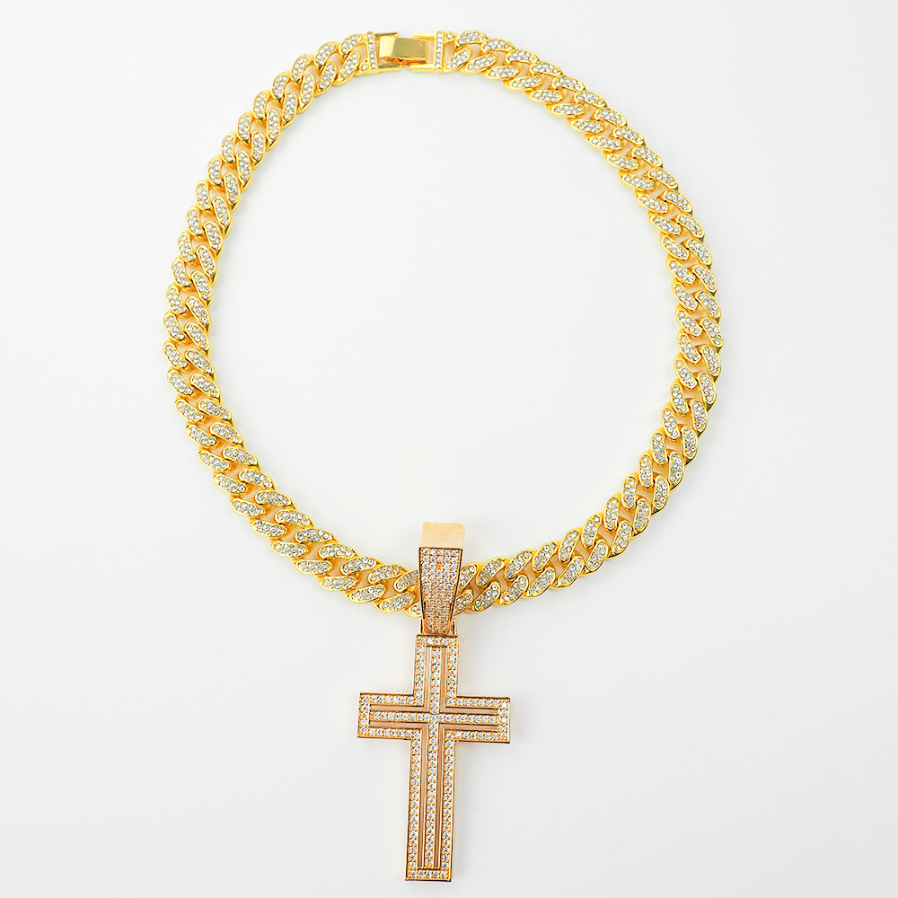 Diamond Cross Pendant Necklace