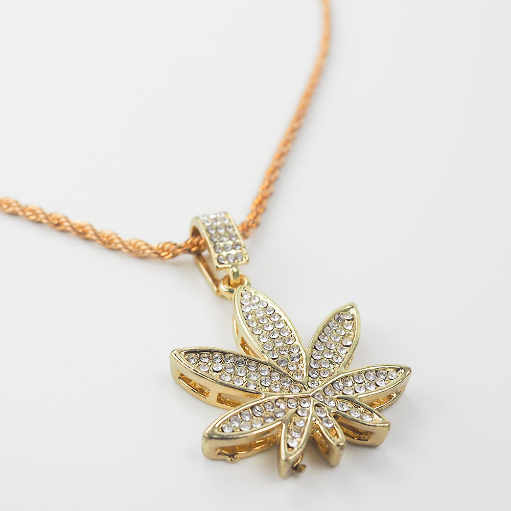 Diamond Leave Pendant Necklace