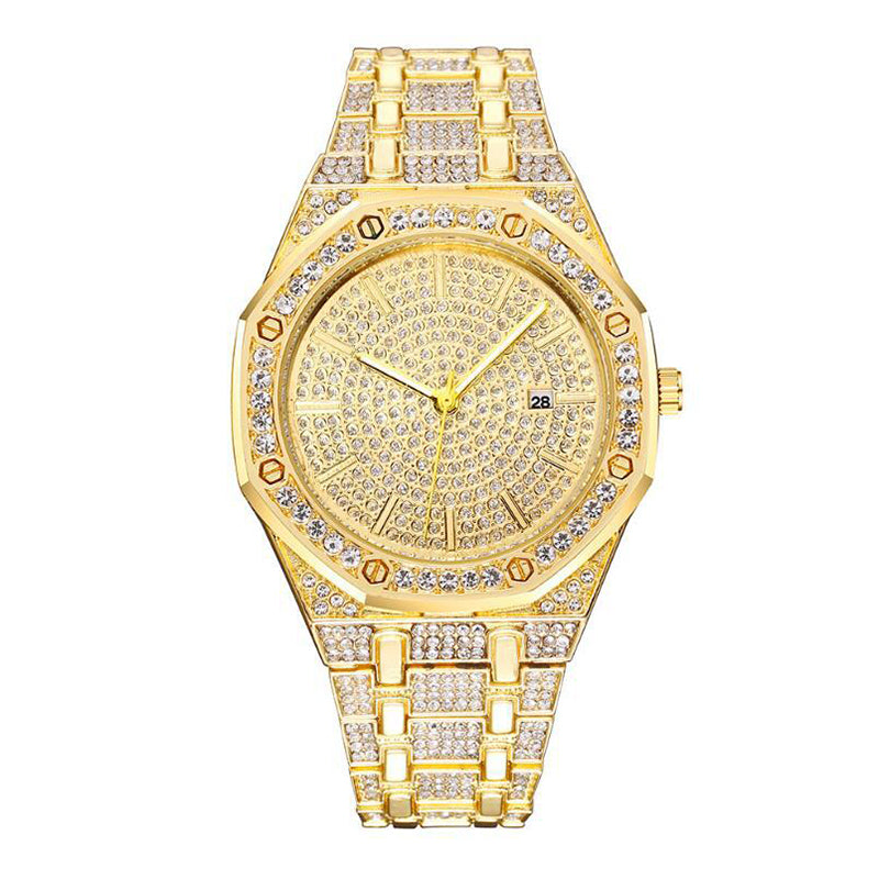 Punk Full Diamond Watch Set
