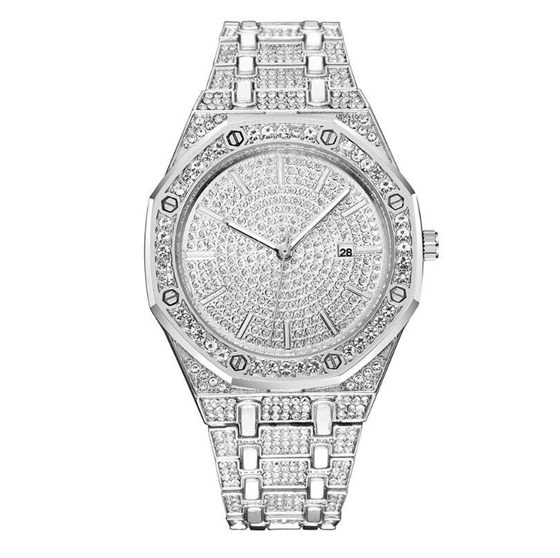 Punk Full Diamond Watch Set