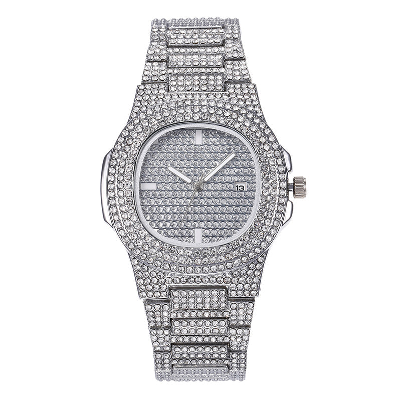 Punk Full Diamond Watch Set