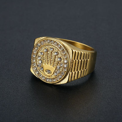 Hamsa Triple Bead Diamond Designed Ring