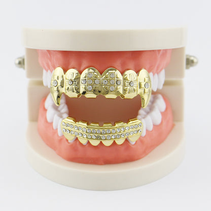 Hip-Hop Gold Teeth Vampire Braces