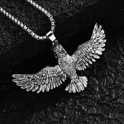 Domineering Eagle Winged Animal Pendant Necklace