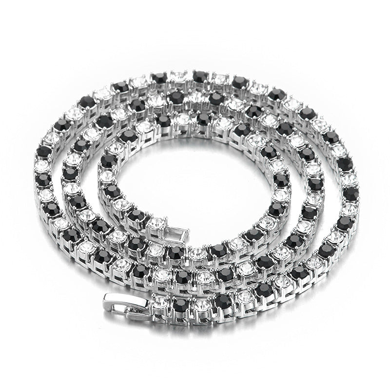 4mm Two -color Rhinestone Tennis Chain