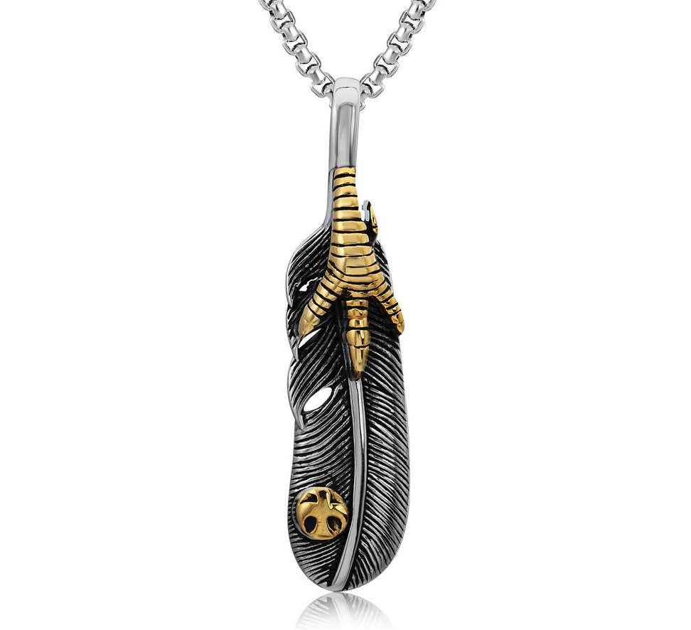 Granda Eagle Claw Feather Necklace