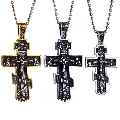 Retro Cross Pendant Necklace